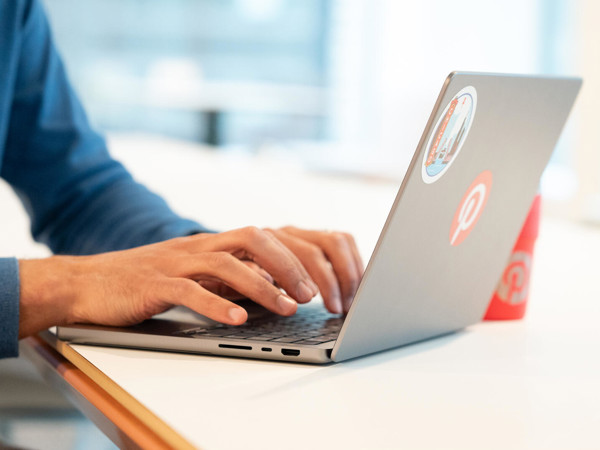 a person using a laptop