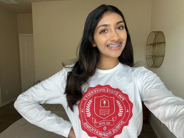 a woman with braces smiling