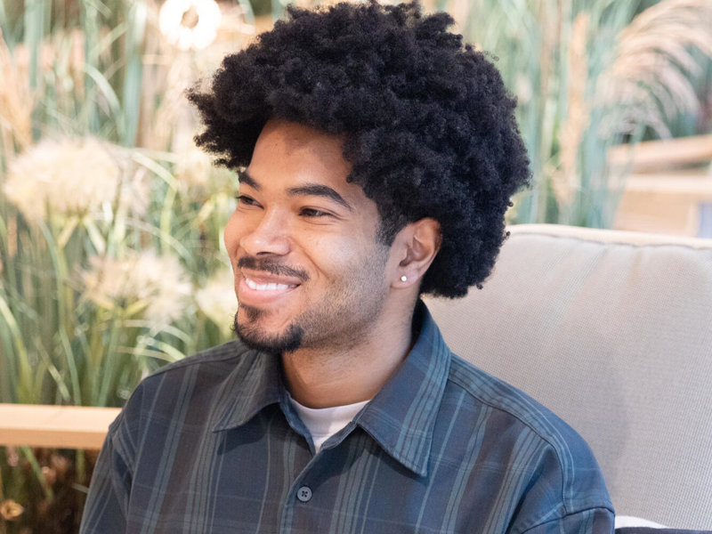 a person sitting in a chair