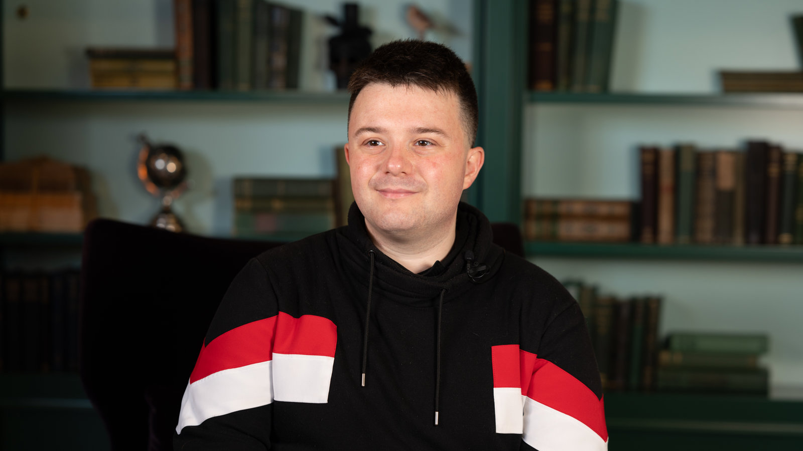 a person sitting in a chair