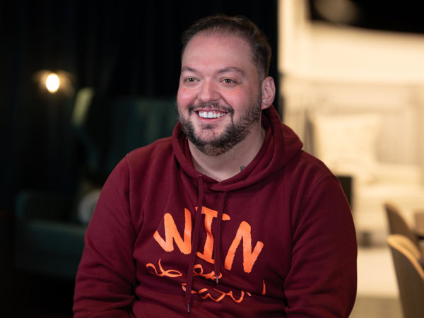 a person smiling at camera