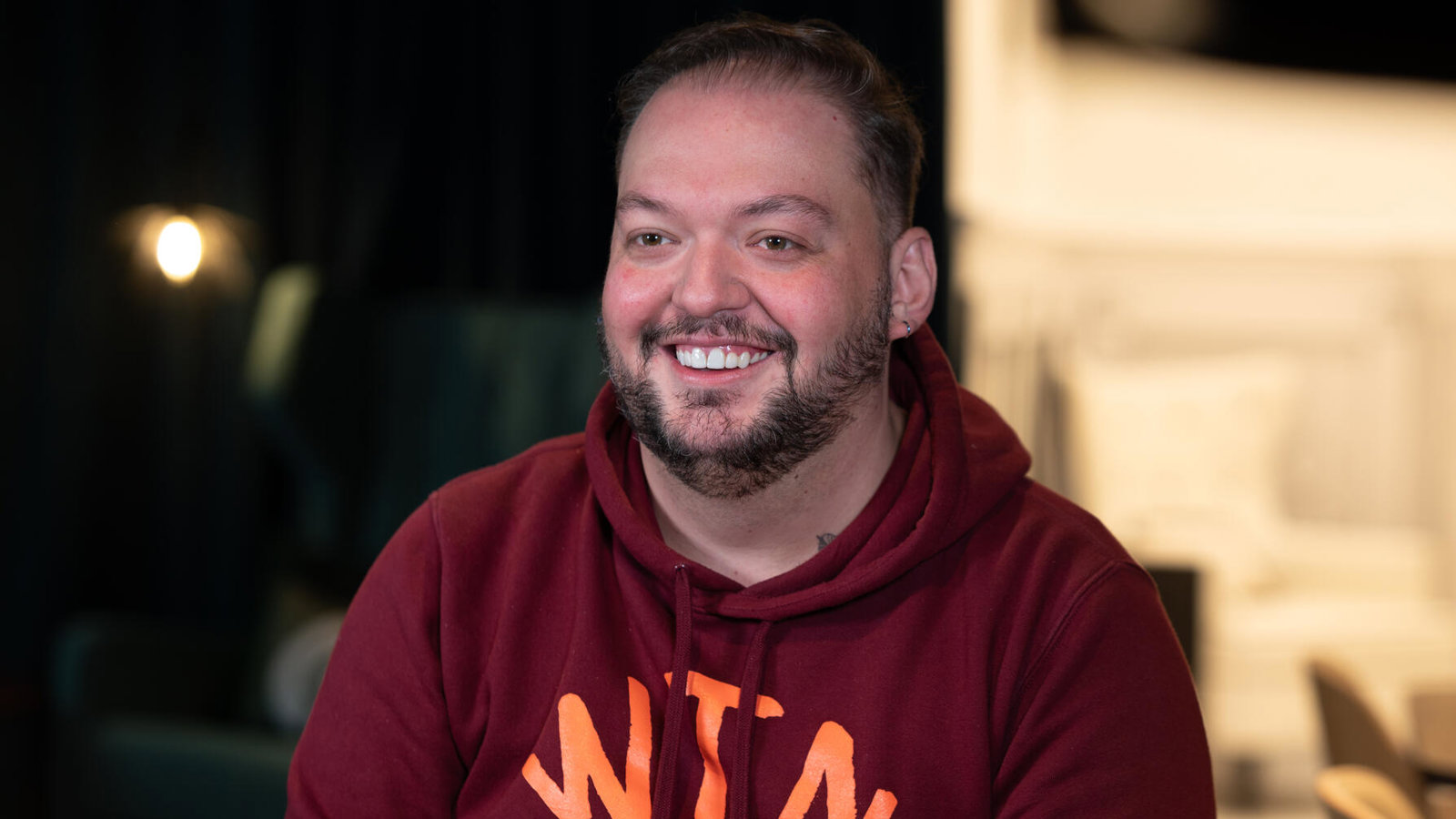 a person smiling at camera