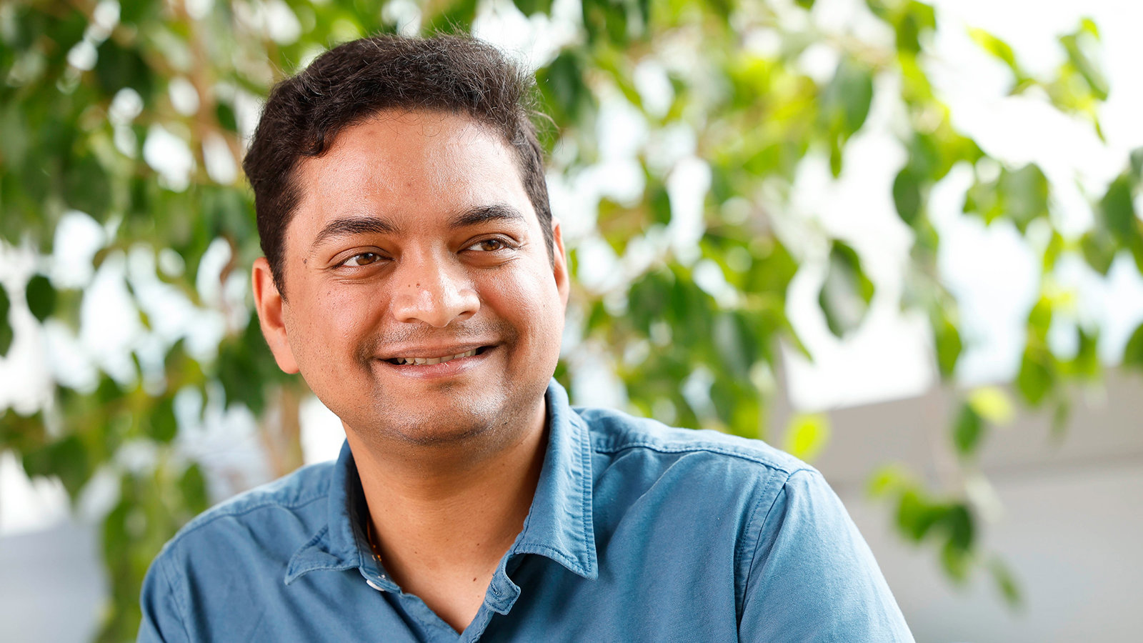 a man smiling for the camera