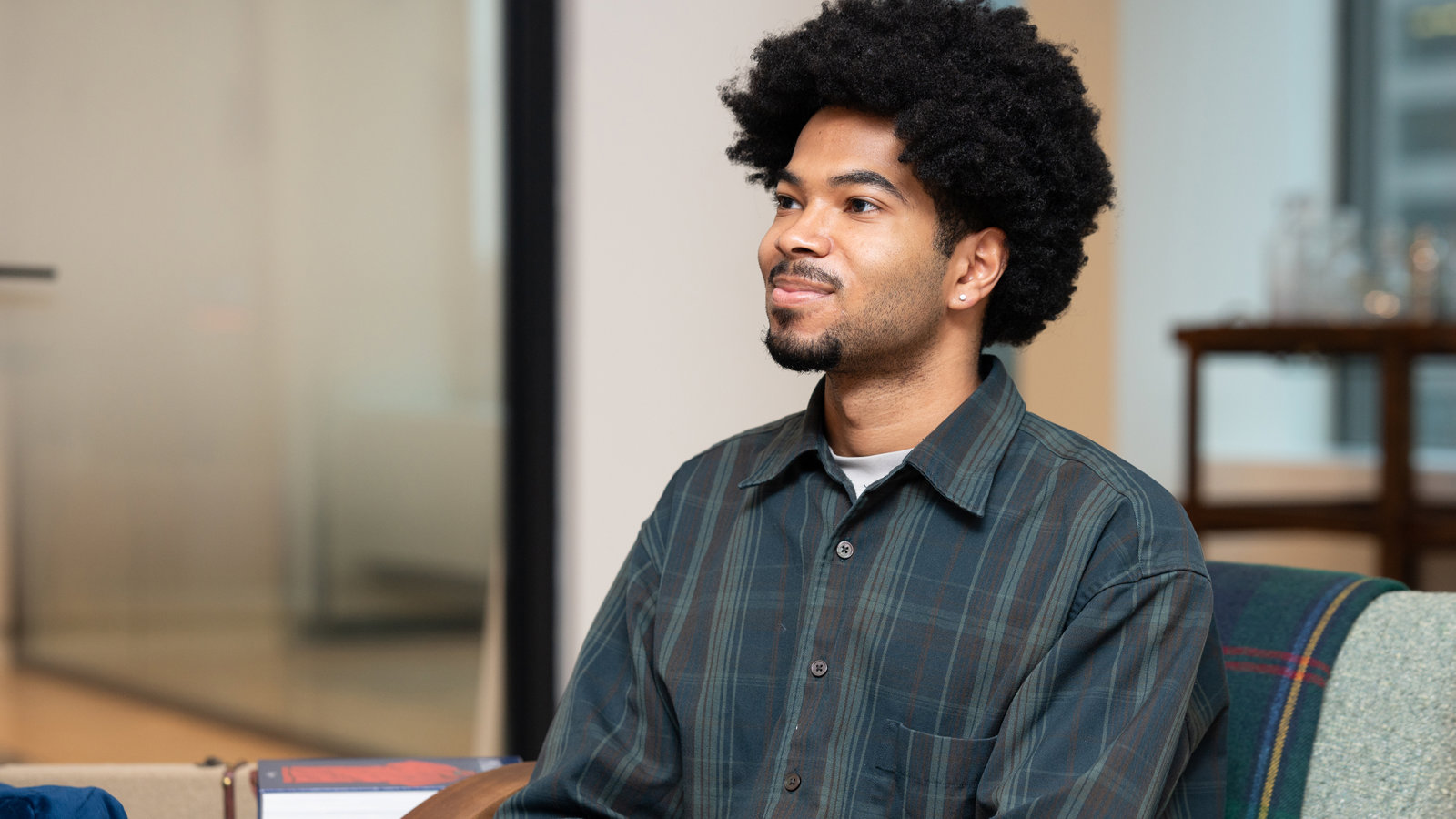 a person sitting in a chair