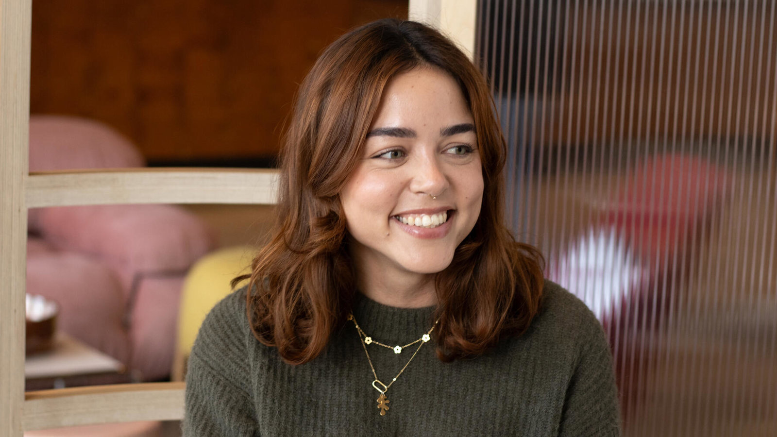 a person smiling at the camera