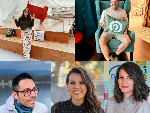 a collage of people posing for the camera