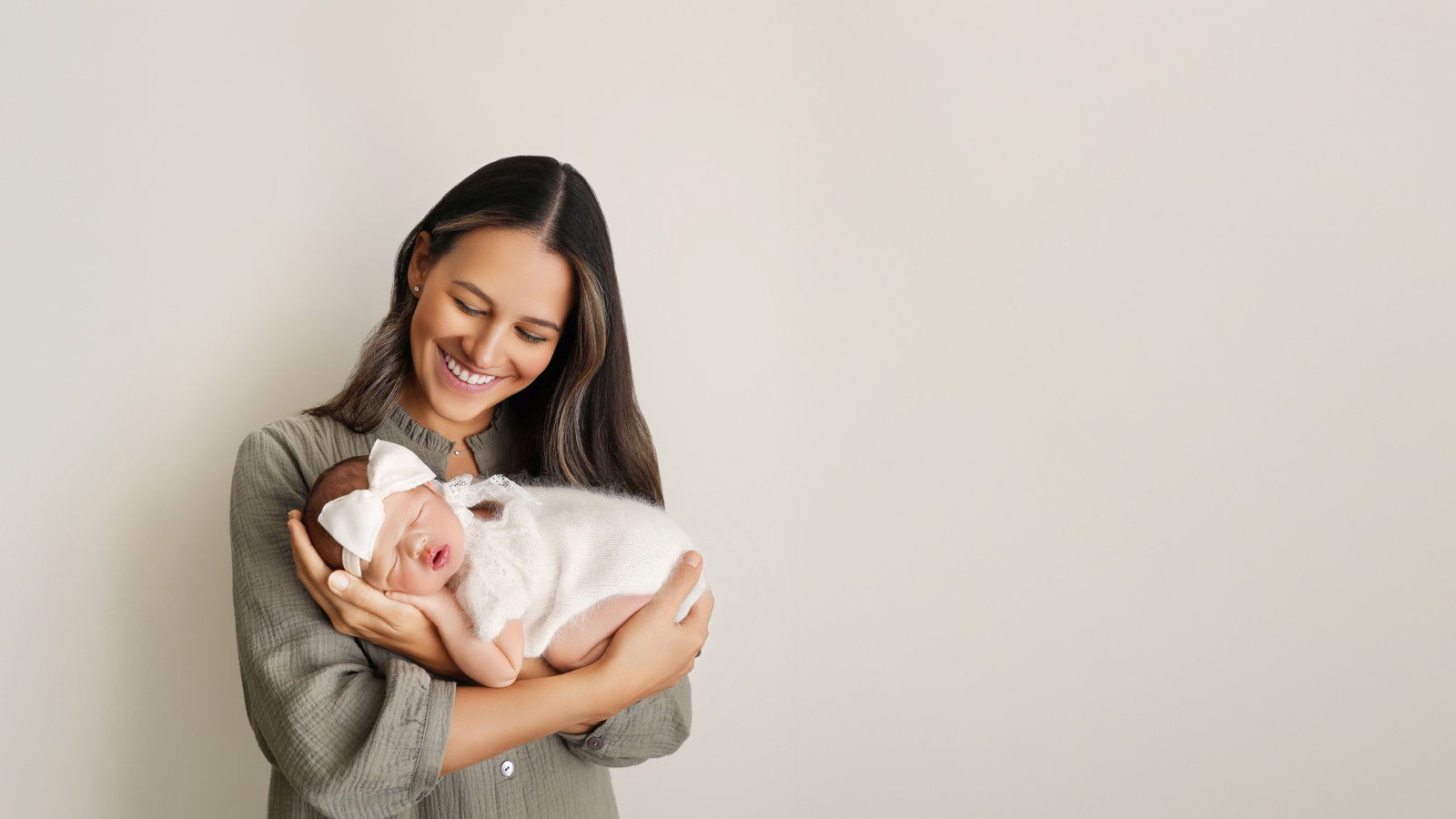 a person holding a baby